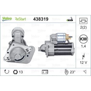 Starter VALEO 438319 für Dacia Renault Duster Scénic III Kangoo BE Bop Lodgy