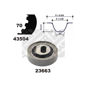 Zahnriemensatz MAPCO 23504 für Rover Honda 600 I Prelude IV Accord Shuttle