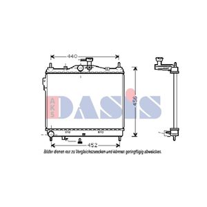 Kühler Motorkühlung AKS DASIS 510028N für Hyundai Getz