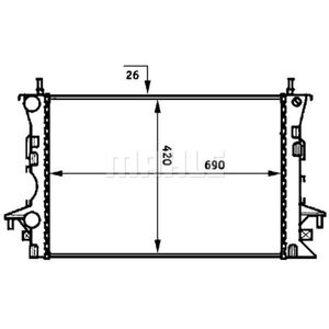 Kühler Motorkühlung MAHLE CR 459 000S für Renault Espace III Laguna II