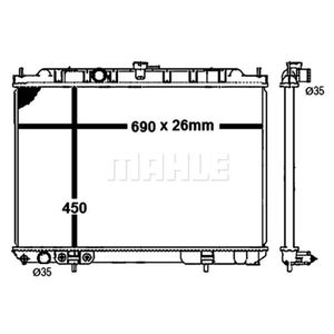 Kühler Motorkühlung MAHLE CR 1877 000S