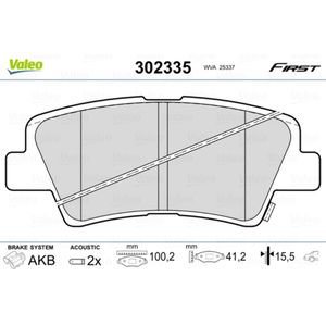 Bremsbelagsatz Scheibenbremse VALEO 302335 für Hyundai Ssangyong Kia I30 Korando