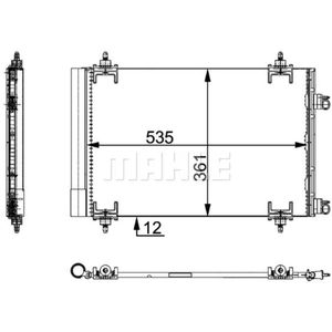 Kondensator Klimaanlage MAHLE AC 668 000P für Peugeot Citroën 308 I 307 SW