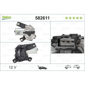 Wischermotor VALEO 582611 für Opel Meriva A Astra G Caravan Zafira