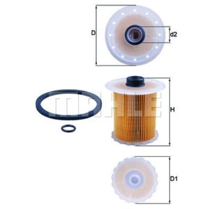 Kraftstofffilter MAHLE KX 81D für Renault Dacia Megane I Classic Kangoo