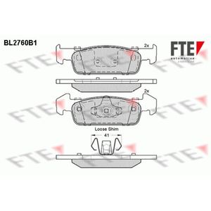 Bremsbelagsatz Scheibenbremse FTE 9010968 für Dacia Renault Logan II Sandero