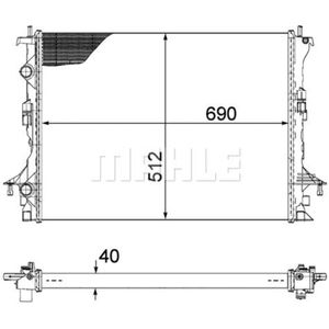 Kühler Motorkühlung MAHLE CR 1092 000P für Renault Vel Satis Espace IV