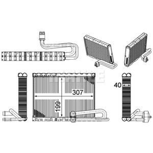 Verdampfer Klimaanlage MAHLE AE 121 000P