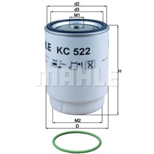 Kraftstofffilter MAHLE KC 522D