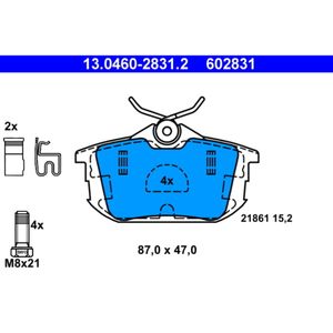 Bremsbelagsatz Scheibenbremse ATE 13.0460-2831.2 für Volvo S40 I V40