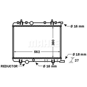 Kühler Motorkühlung MAHLE CR 1434 000S für Citroën Peugeot Xsara Break 307