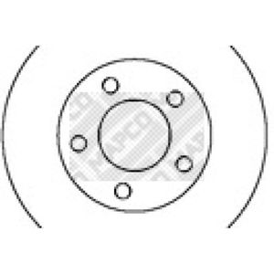 Bremsscheibe MAPCO 15283 (2 Stk.) für Ford Maverick