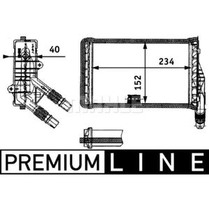 Wärmetauscher Innenraumheizung MAHLE AH 85 000P für Renault Kangoo Rapid