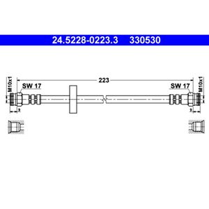 Bremsschlauch ATE 24.5228-0223.3 für Fiat Tipo Tempra S.w. Brava Marea