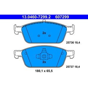 Bremsbelagsatz Scheibenbremse ATE 13.0460-7299.2 für Ford Transit Connect V408