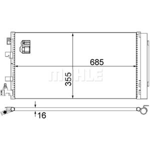 Kondensator Klimaanlage MAHLE AC 630 000S für Renault Megane III Scénic