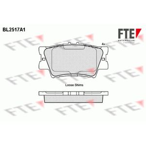 Bremsbelagsatz Scheibenbremse FTE 9010775