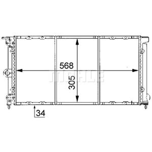 Kühler Motorkühlung MAHLE CR 737 000S für VW Passat B2 Santana Variant