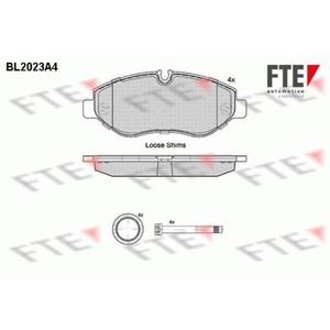 Bremsbelagsatz Scheibenbremse FTE 9010610 für Mercedes-Benz VW Sprinter 3, Vito