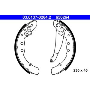 Bremsbackensatz ATE 03.0137-0264.2 für Audi VW Seat 100 C2 80 B4 C3 Avant