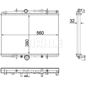 Kühler Motorkühlung MAHLE CR 514 000P für Peugeot Citroën 406 Break 607 C5 I