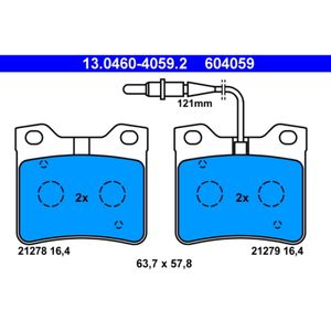 Bremsbelagsatz Scheibenbremse ATE 13.0460-4059.2 für Peugeot 406 Break
