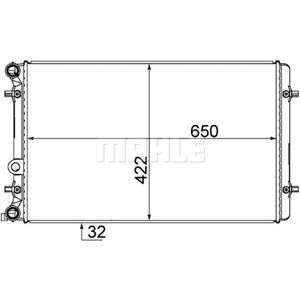 Kühler Motorkühlung MAHLE CR 769 000S für VW Seat Audi Golf IV Bora I Leon TT
