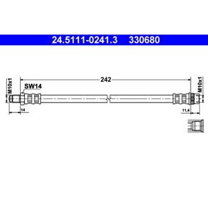 Bremsschlauch ATE 24.5111-0241.3 für Renault 21