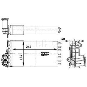 Wärmetauscher Innenraumheizung MAHLE AH 88 000P für Peugeot Citroën 206 Van