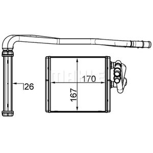 Wärmetauscher Innenraumheizung MAHLE AH 197 000S für Ford Fiesta VI