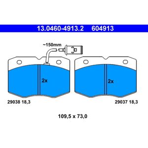 ATE 13.0460-4913.2 Bremsbelagsatz, Scheibenbremse