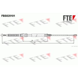 Seilzug Feststellbremse FTE 9250005 für Skoda Superb II