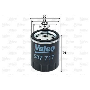 Kraftstofffilter VALEO 587717 für Mercedes-Benz Puch 123 G