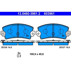 Bremsbelagsatz Scheibenbremse ATE 13.0460-3961.2 für Renault Talbot Alpine 18