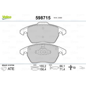 Bremsbelagsatz Scheibenbremse VALEO 598715 für Peugeot Citroën Opel 208 I 307 CC