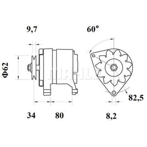 Generator MAHLE MG 372 für Austin Triumph Innocenti Morris Mini I Allegro