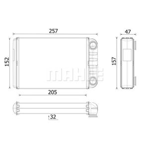 Wärmetauscher Innenraumheizung MAHLE AH 258 000P für Opel Vauxhall Astra J