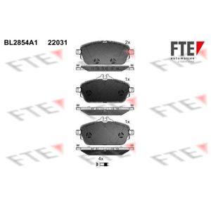 Bremsbelagsatz Scheibenbremse FTE 9011027 für Mercedes-Benz C