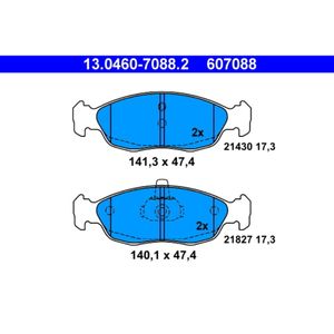 Bremsbelagsatz Scheibenbremse ATE 13.0460-7088.2 für Peugeot Citroën 106 I 306