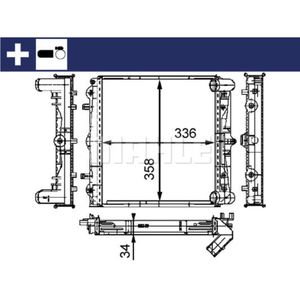 Kühler Motorkühlung MAHLE CR 383 000S für Porsche Boxster 911 Targa