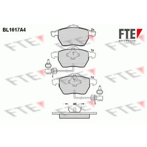 Bremsbelagsatz Scheibenbremse FTE 9010251 für Audi VW Skoda Seat A4 B5 Passat