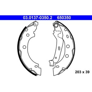 Bremsbackensatz ATE 03.0137-0350.2 für Renault Kangoo Rapid