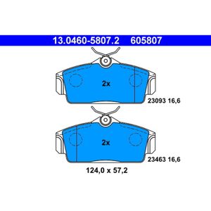 Bremsbelagsatz Scheibenbremse ATE 13.0460-5807.2