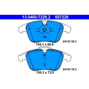 Bremsbelagsatz Scheibenbremse ATE 13.0460-7228.2 für Land Rover Ford Volvo S-Max