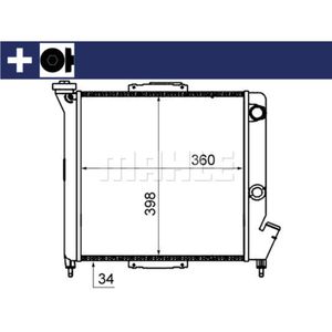 Kühler Motorkühlung MAHLE CR 832 000S für Renault Super 5 Rapid