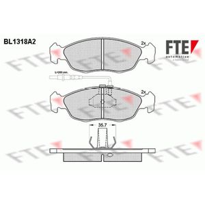 Bremsbelagsatz Scheibenbremse FTE 9010105 für Peugeot 306 Break 205