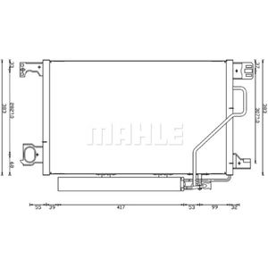 Kondensator Klimaanlage MAHLE AC 662 000S für Mercedes-Benz C