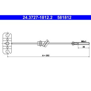 Seilzug Feststellbremse ATE 24.3727-1812.2