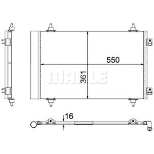 Kondensator Klimaanlage MAHLE AC 487 000P für Fiat Citroën Peugeot Lancia Scudo