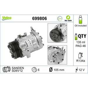 Kompressor Klimaanlage VALEO 699806 für Opel Astra G CC Zafira A Corsa C Combo